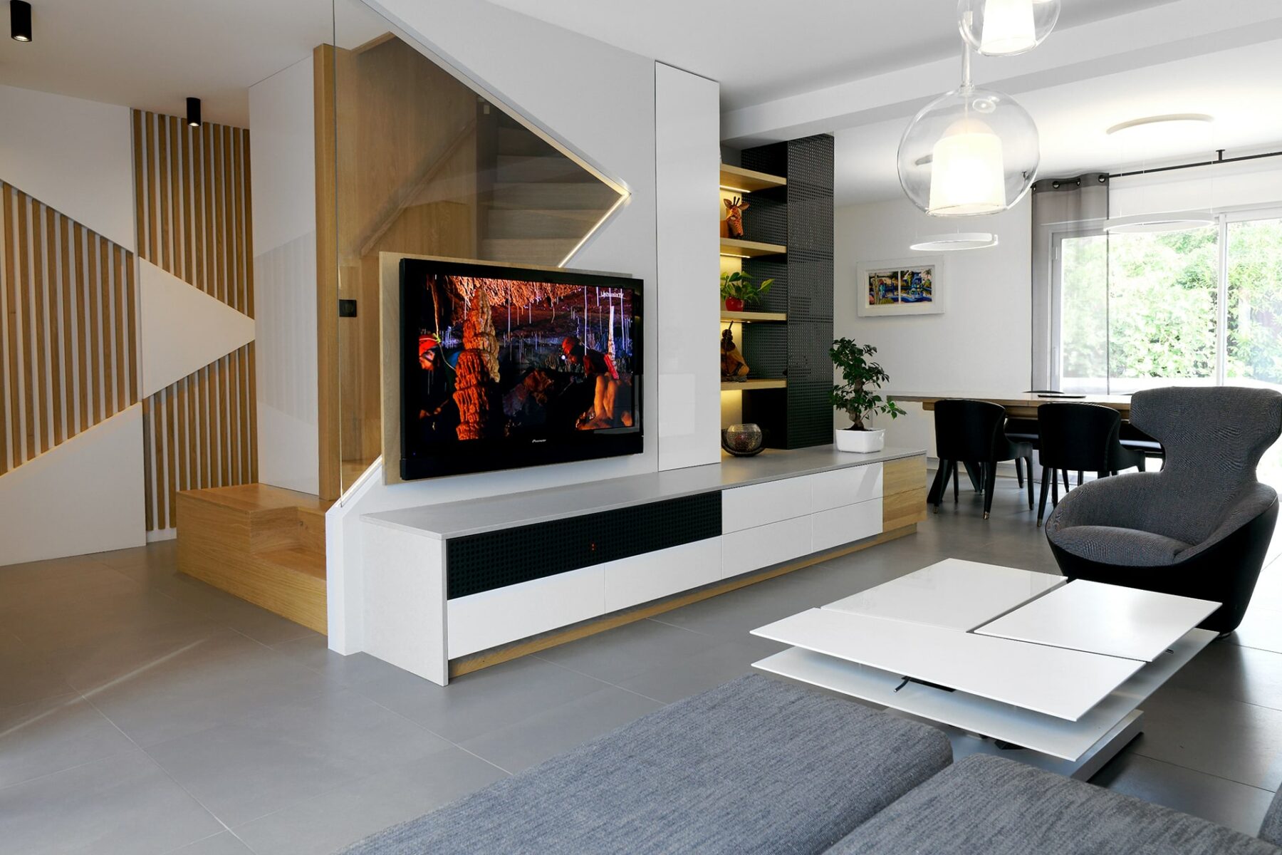 Decoration Renovation Interieur Martine Et Alain Amenagement Salon Sur Mesure Salon Meuble Tv Sur Mesure Angencement Interieur Paris Montreuil Vincennes Cocre Art Min